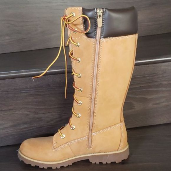Timberland Girl's Tall Lace Up Boots - Picture 9 of 12